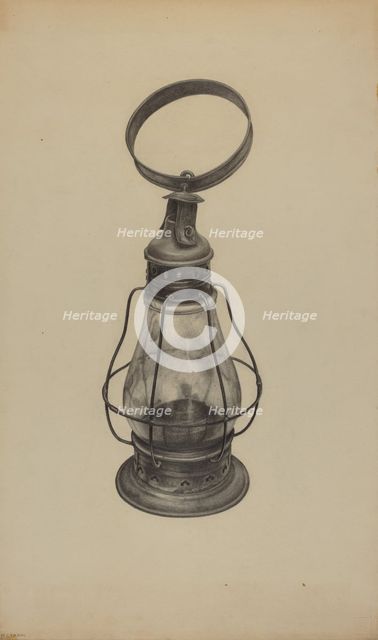 Hand Lantern, c. 1938. Creator: Florence Strom.