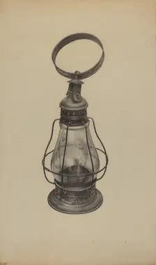 Hand Lantern, c. 1938. Creator: Florence Strom