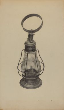 Hand Lantern, c. 1938. Creator: Florence Strom