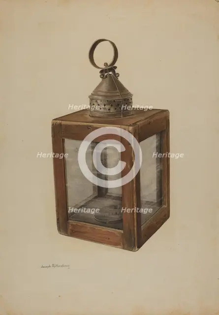 Hand Lantern, c. 1938. Creator: Joseph Rothenberg.