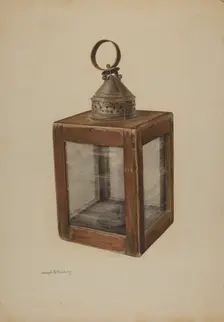 Hand Lantern, c. 1938. Creator: Joseph Rothenberg