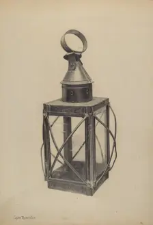 Hand Lantern, c. 1938. Creator: Lazar Rubinstein