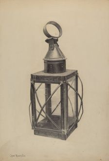 Hand Lantern, c. 1938. Creator: Lazar Rubinstein
