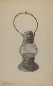 Hand Lantern, c. 1939. Creator: Lazar Rubinstein