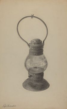 Hand Lantern, c. 1939. Creator: Lazar Rubinstein