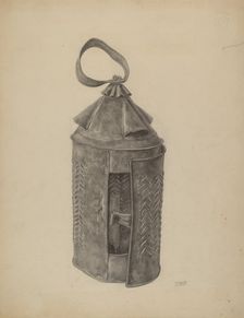 Hand Lantern, c. 1939. Creator: William Schmidt