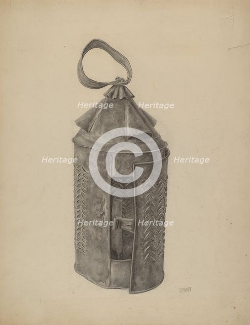 Hand Lantern, c. 1939. Creator: William Schmidt.