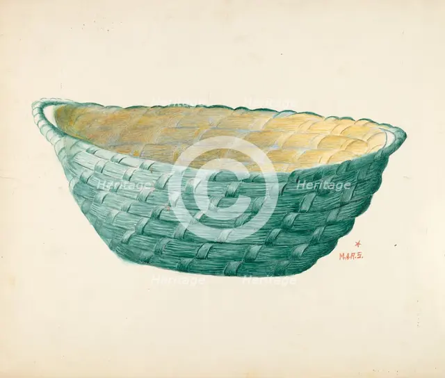 Hand Made Work Basket, 1935/1942. Creator: Margaret Stottlemeyer.