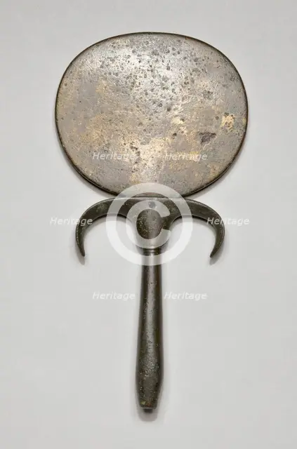 Hand Mirror, Egypt, New Kingdom, Dynasty 18-20 (about 1550-1070 BCE). Creator: Unknown.