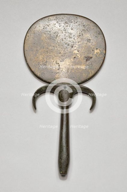 Hand Mirror, Egypt, New Kingdom, Dynasty 18-20 (about 1550-1070 BCE). Creator: Unknown.
