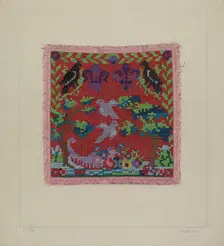 Hand Needlework, c. 1938. Creator: Frank J Mace