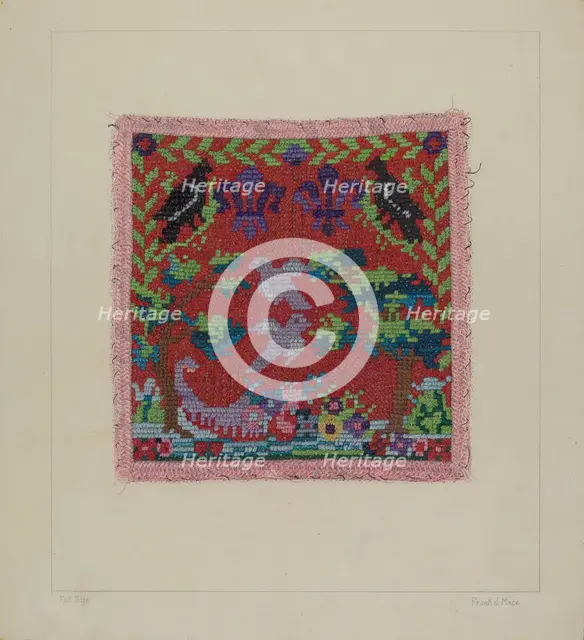 Hand Needlework, c. 1938. Creator: Frank J Mace.