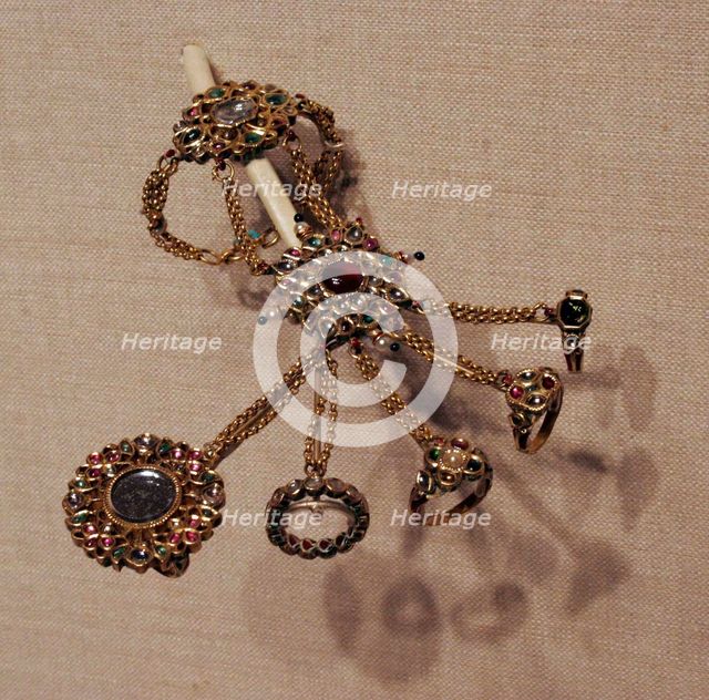 Hand Ornament (Hathphul) and Thumb Ring (Arsi), 19th century. Creator: Unknown.