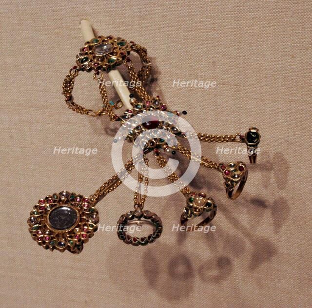 Hand Ornament (Hathphul) and Thumb Ring (Arsi), 19th century. Creator: Unknown.