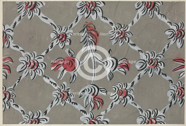 Hand-Painted Wall, c. 1938. Creator: Martin Partyka.