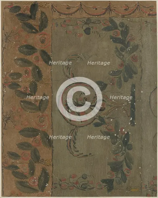 Hand-Painted Wall, c. 1939. Creator: Martin Partyka.
