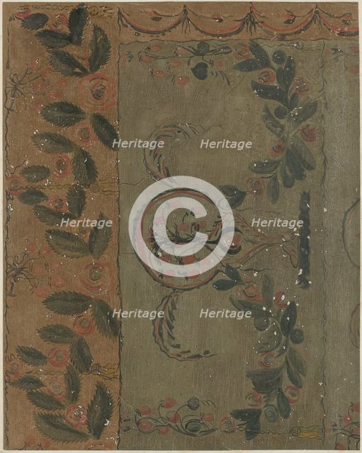 Hand-Painted Wall, c. 1939. Creator: Martin Partyka.