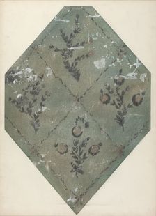 Hand Painted Wall (Detail), c. 1940. Creator: Michael Lauretano