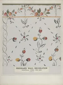 Hand Painted Wall (Detail), c. 1938. Creator: Martin Partyka