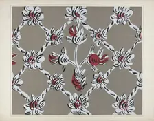 Hand Painted Wall (Detail), c. 1938. Creator: Martin Partyka