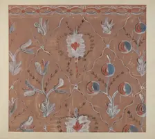 Hand Painted Wall (Detail), c. 1939. Creator: Martin Partyka