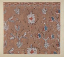 Hand Painted Wall (Detail), c. 1939. Creator: Martin Partyka