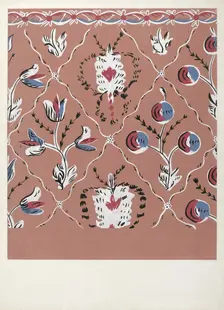 Hand Painted Wall (Detail), c. 1939. Creator: Martin Partyka