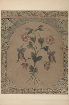 Hand Painted Wall (Detail), c. 1939. Creator: Martin Partyka