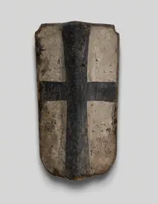 Hand Pavise with the Coat of Arms of the Teutonic Order, Germany, c. 1450. Creator: Unknown