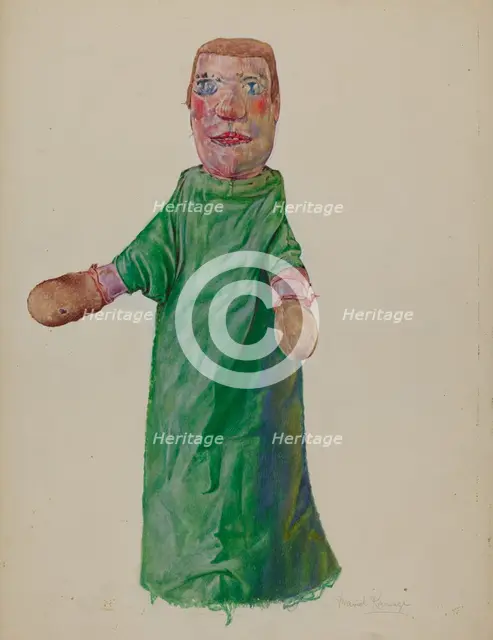 Hand Puppet Boxer, c. 1936. Creator: David Ramage.