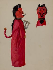 Hand Puppet - Devil, c. 1936. Creator: Joseph Shapiro