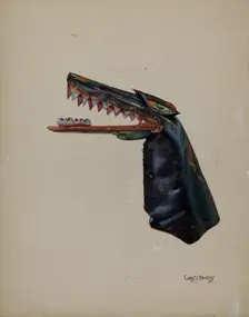 Hand Puppet - Snapdragon, c. 1936. Creator: Chris Makrenos