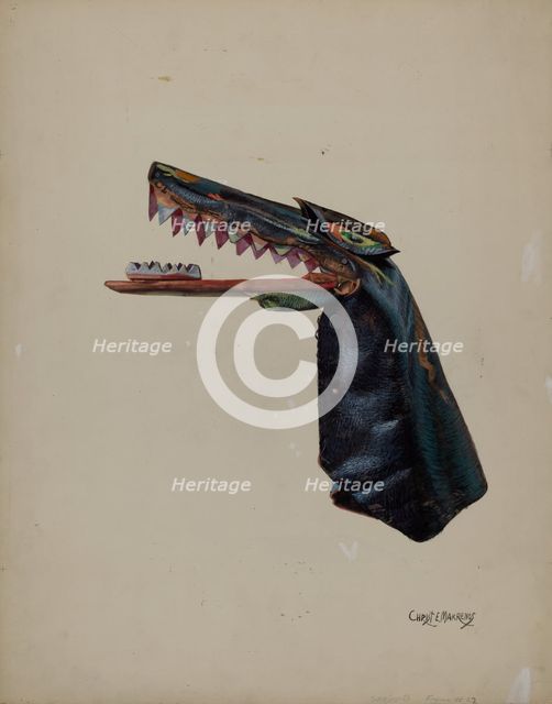 Hand Puppet - Snapdragon, c. 1936. Creator: Chris Makrenos.