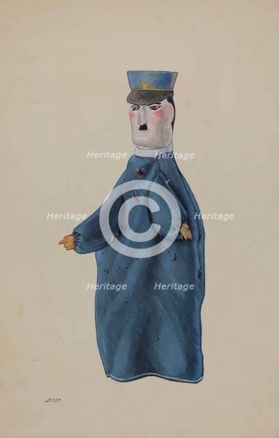 Hand Puppet - Policeman, c. 1936. Creator: Elmer Weise.