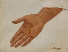 Hand; Sketch for a Picture of Christ. Creator: Nils Forsberg
