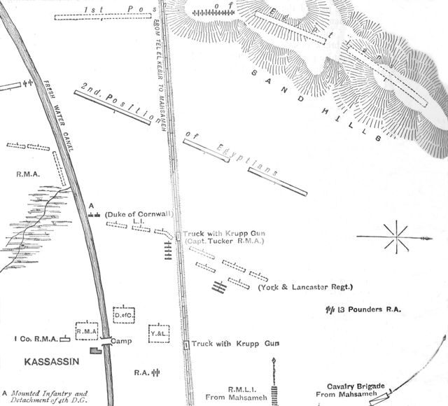 'Hand Sketch of the Action at Kassassin, (August 28, 1882)', 1882. Artist: Unknown.