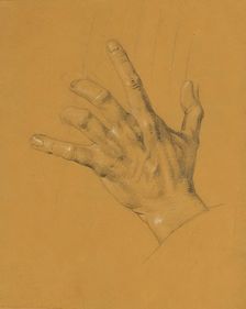 Hand study for "Ossian and Malvina", before 1821. Creator: Johann Peter Krafft