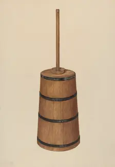 Handmade Churn, c. 1937. Creator: Rex F Bush