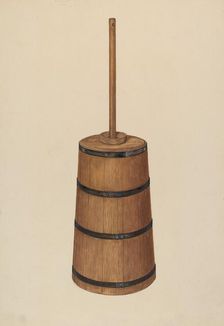 Handmade Churn, c. 1937. Creator: Rex F Bush
