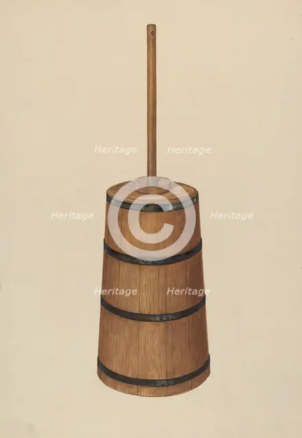 Handmade Churn, c. 1937. Creator: Rex F Bush.