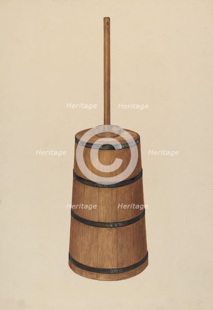 Handmade Churn, c. 1937. Creator: Rex F Bush.