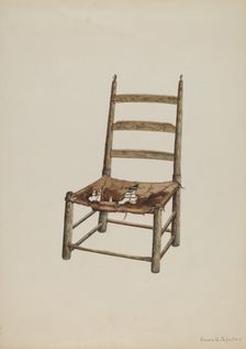 Handmade Chair, c. 1938. Creator: Annie B Johnston