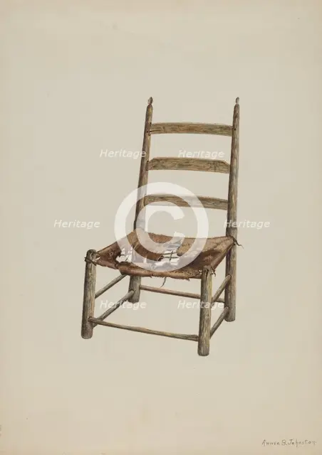 Handmade Chair, c. 1938. Creator: Annie B Johnston.