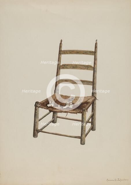 Handmade Chair, c. 1938. Creator: Annie B Johnston.