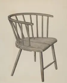 Handmade Arm Chair, c. 1937. Creator: Wilbur M Rice