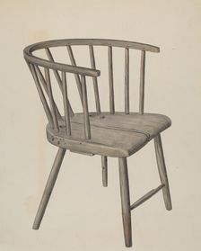 Handmade Arm Chair, c. 1937. Creator: Wilbur M Rice