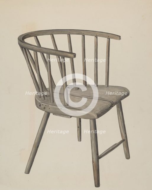Handmade Arm Chair, c. 1937. Creator: Wilbur M Rice.