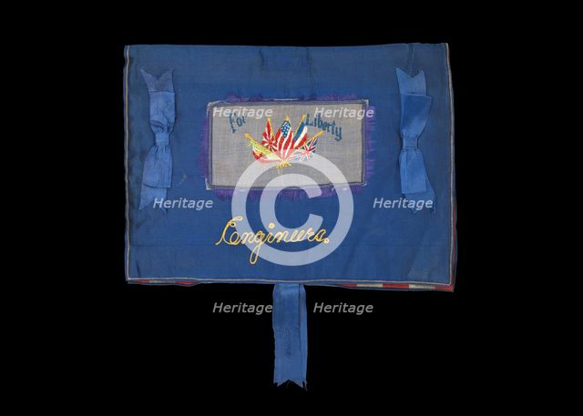 Handmade "For Liberty; Engineers" sweetheart gift from World War I, 1917-1918. Creator: Unknown.