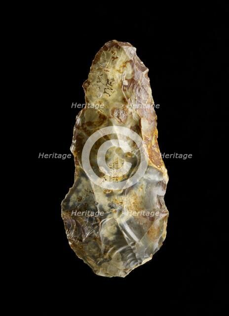 Handaxe, Lower Palaeolithic Period (Western Europe), c800,000-c200,000BC. Artist: Unknown.