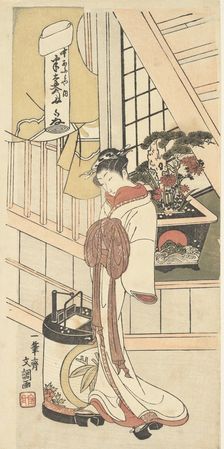 Handayu, An Actor in a Female Role, 1723-1792. Creator: Ippitsusai Buncho